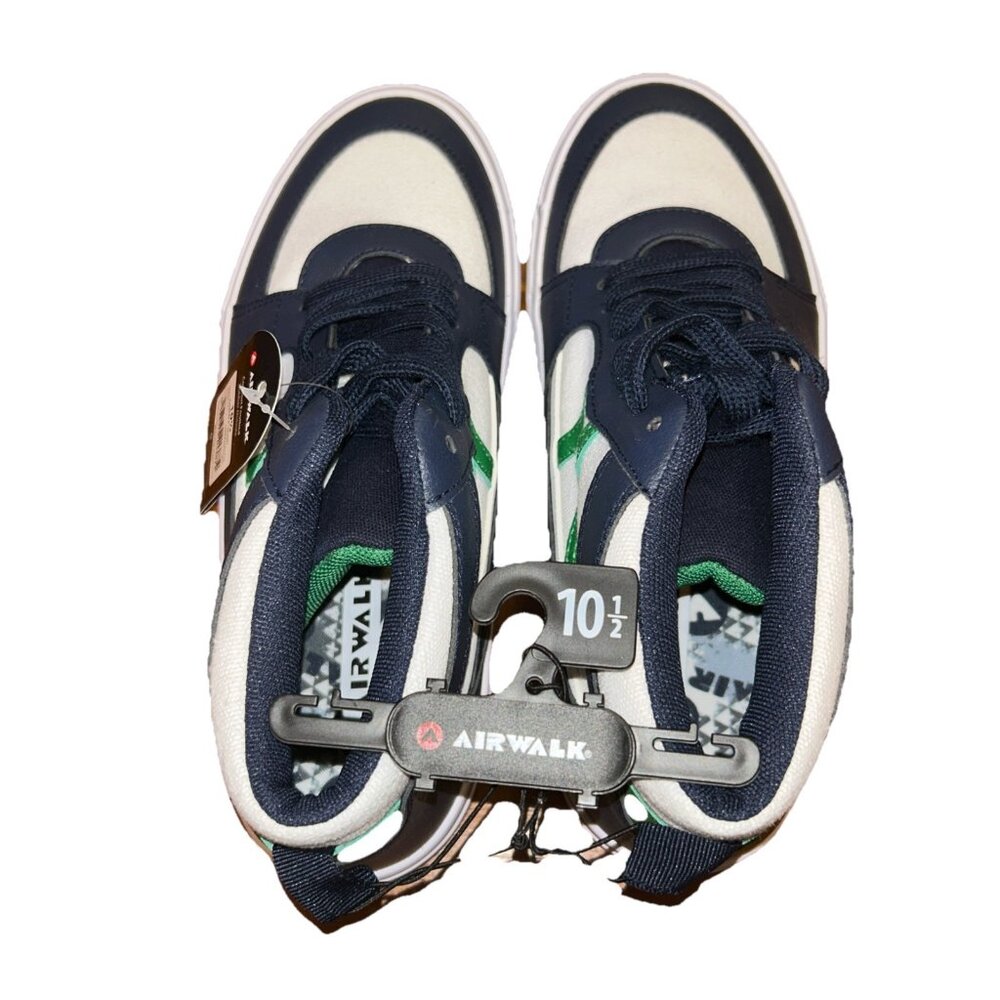Airwalk Grind High Top Sneakers Size 10.5 New w/ Tags (Blue & White,Green )